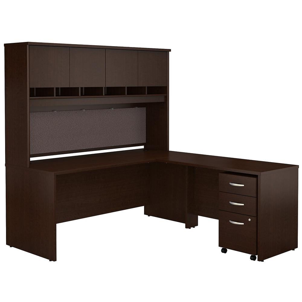 Series C 72w L Shaped Desk With Hutch And Mobile File Cabinet
