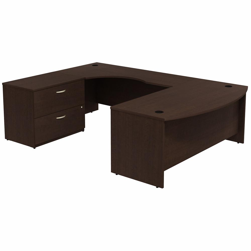 Bush Business Furniture Series C Bow Front Left Handed U Shaped Desk with 2 Drawer Lateral File Cabinet. Picture 1