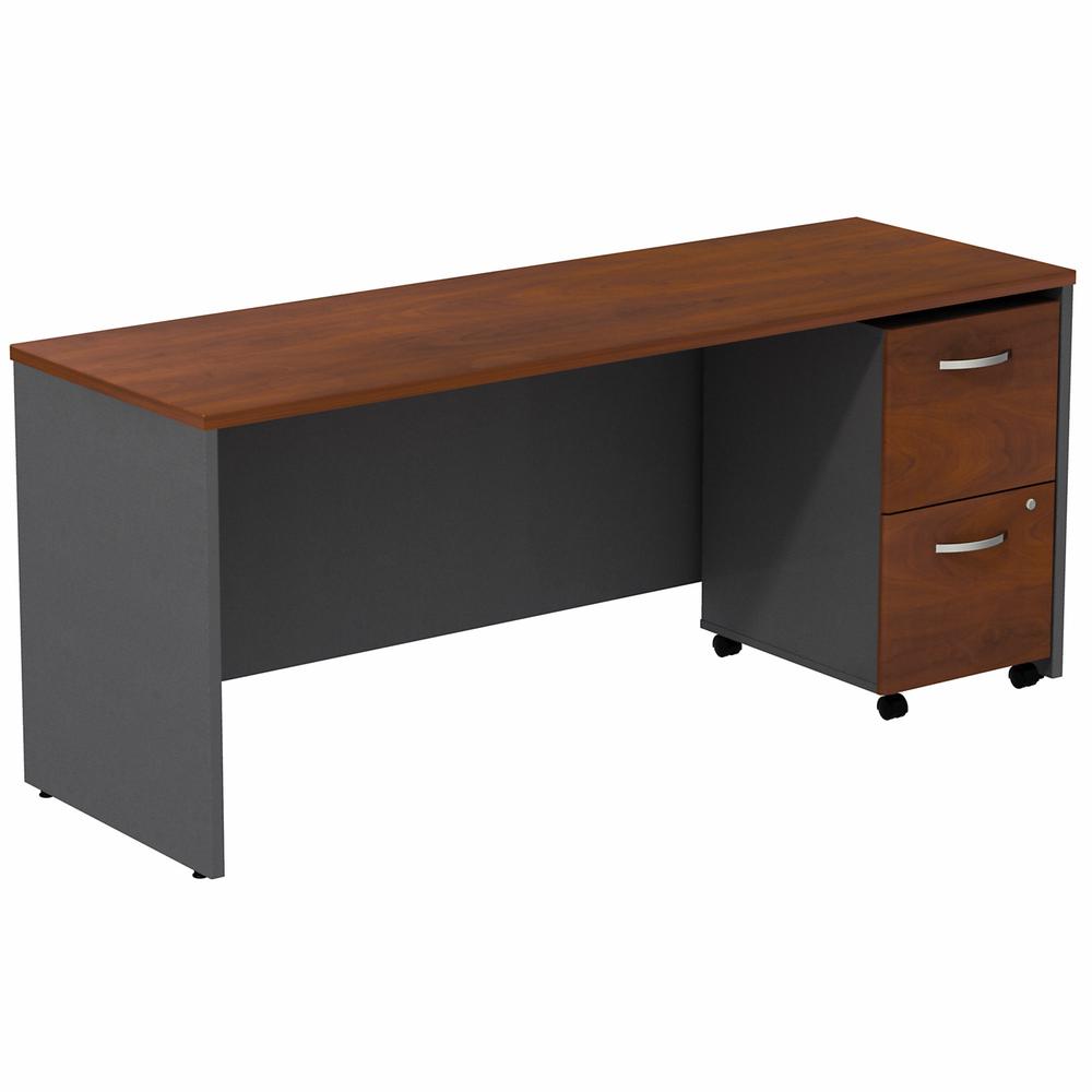 Bush Business Furniture Series C Desk Credenza with 2 Drawer Mobile Pedestal - Hansen Cherry. The main picture.