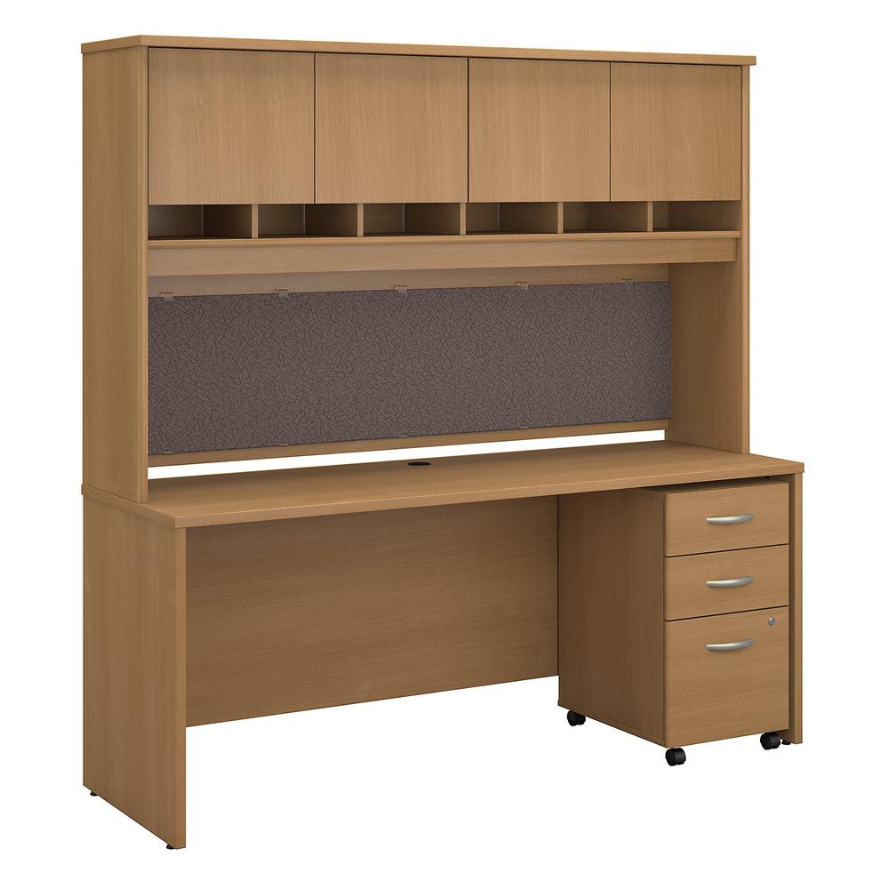 Bush Business Furniture Series C 72W x 24D Office Desk with Hutch and ...