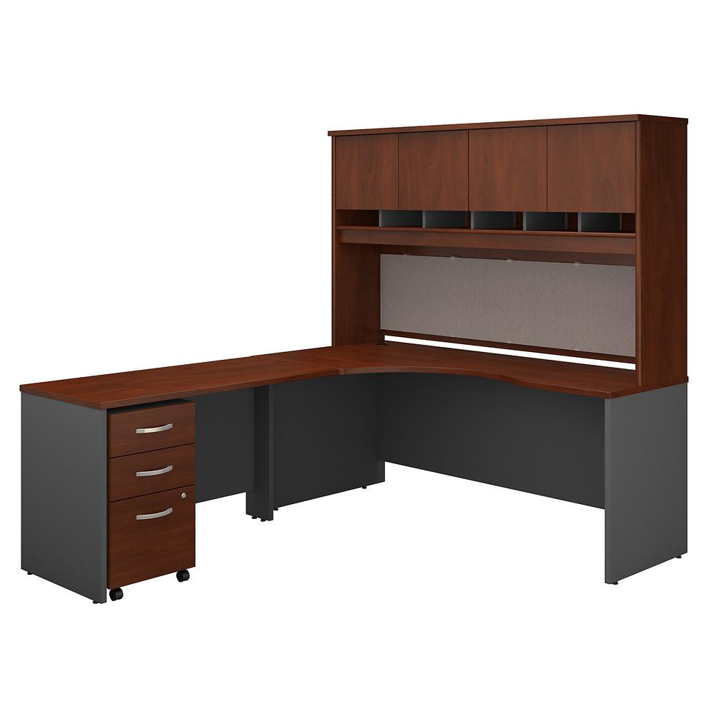 Bush Business Furniture Series C 72W Left Handed Corner Desk with Hutch ...