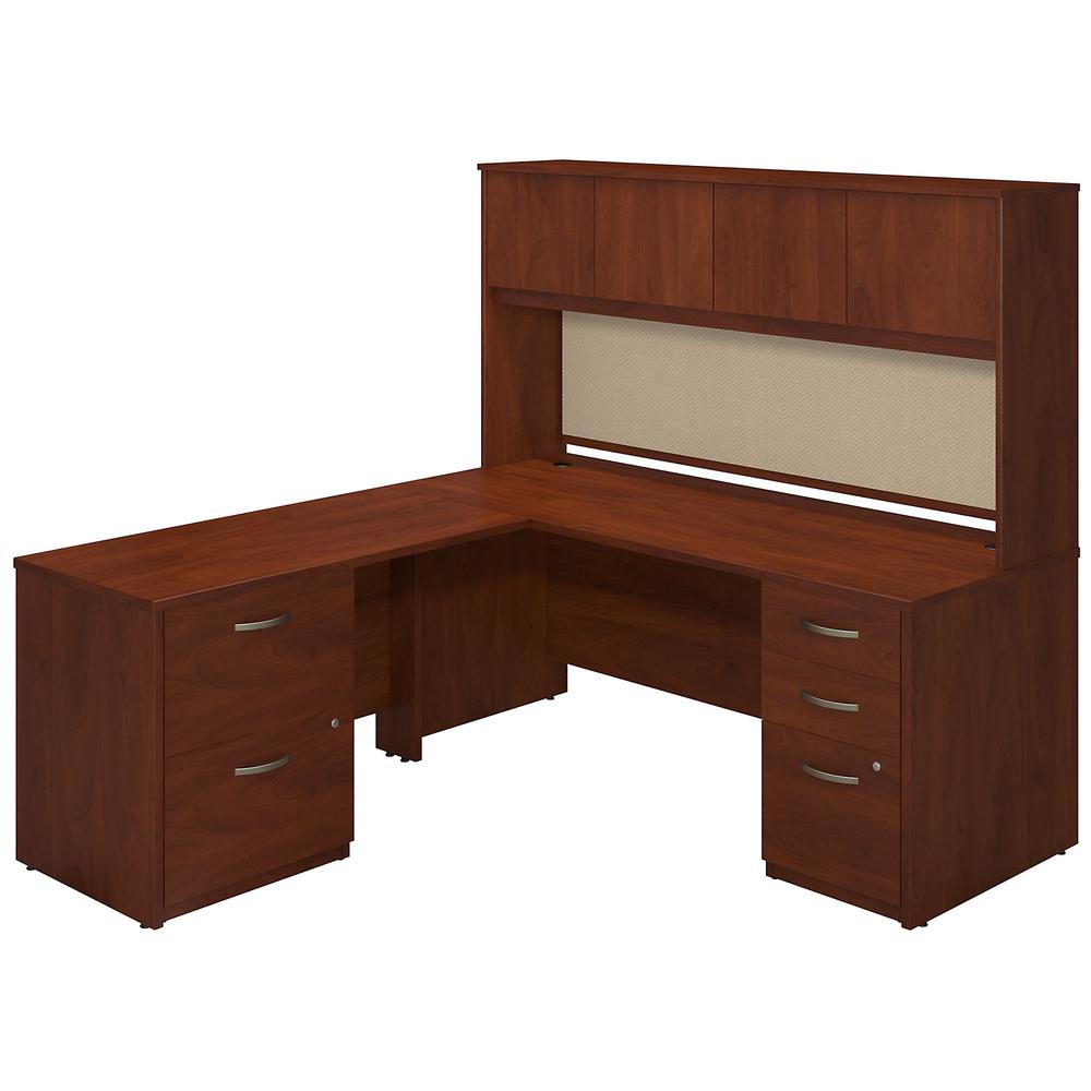 Series C Elite 72W x 30D L Shaped Desk with Hutch, 48W Return and Storage