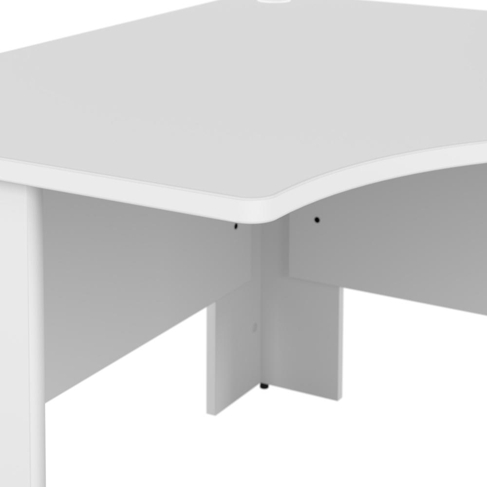 Studio A 83W Large Corner Gaming Desk with Chair and Drawers in White. Picture 4