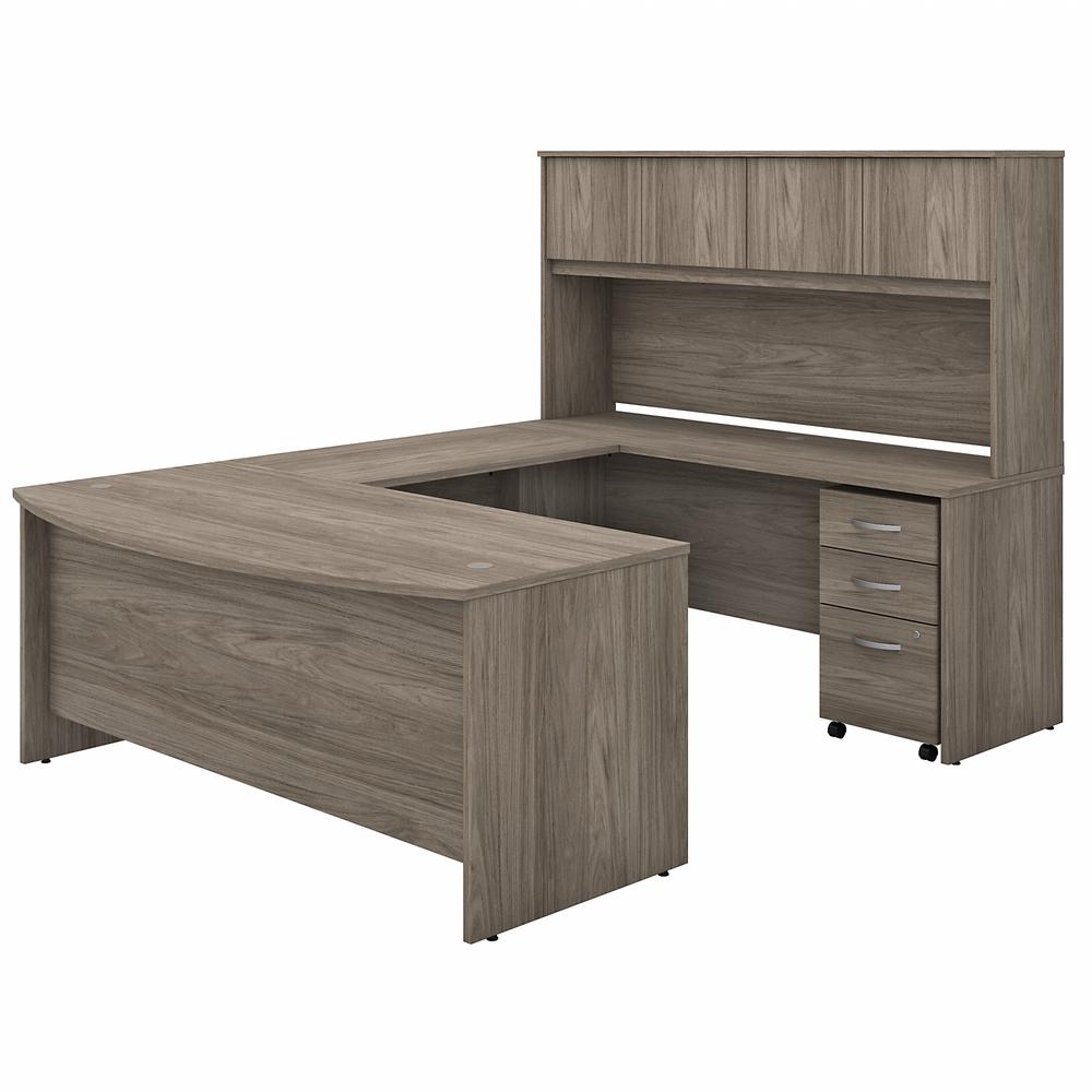 Bush Business Furniture Studio C 72W x 36D U Shaped Desk with Hutch and Mobile File Cabinet. Picture 1