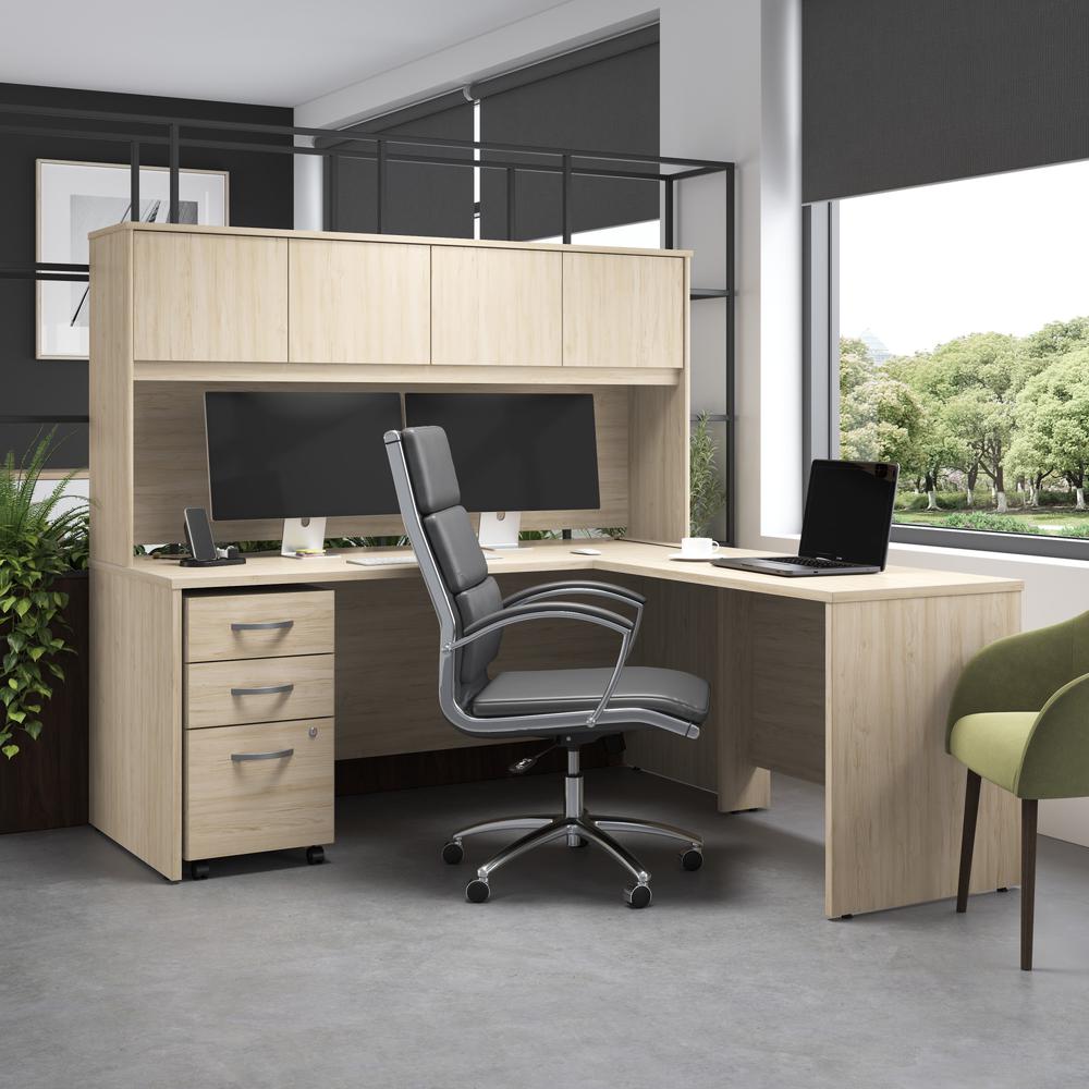 Studio C 72W x 30D L Shaped Desk with Hutch and Mobile File Cabinet. Picture 8