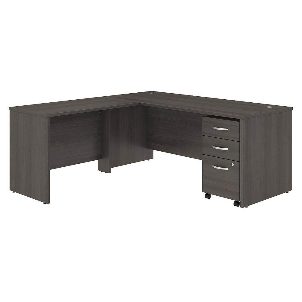 Bush Business Furniture Studio C 72W x 30D L Shaped Desk with Mobile File Cabinet and 42W Return, Storm Gray. Picture 1