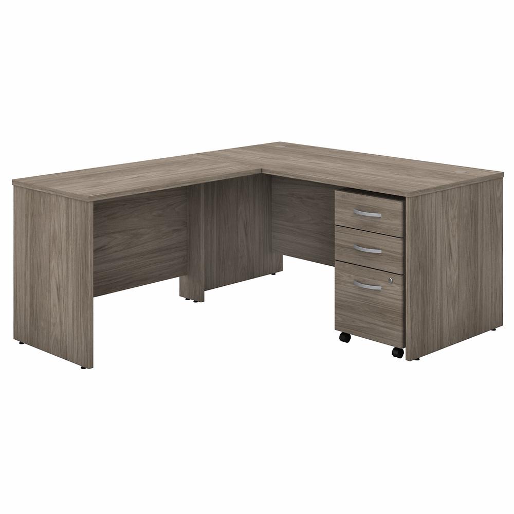 Bush Business Furniture Studio C 60W x 30D L Shaped Desk with Mobile File Cabinet and 42W Return. Picture 1