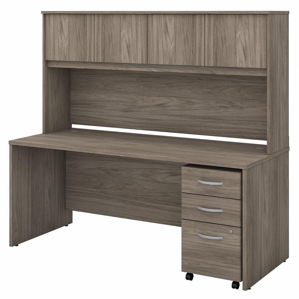 Bush Business Furniture Studio C 72W x 30D Office Desk with Hutch and Mobile File Cabinet. Picture 1