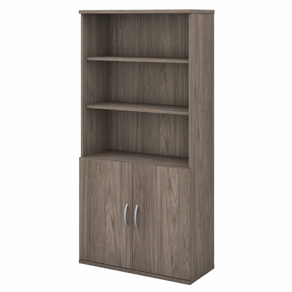 Bush Business Furniture Studio C Tall 5 Shelf Bookcase with Doors. Picture 1