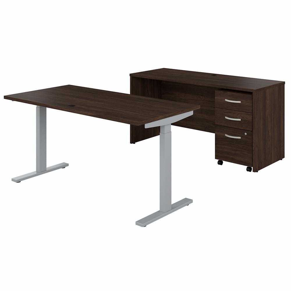 Bush Business Furniture Studio C, 60W Height Adjustable Standing Desk with Credenza and File Cabinet. Picture 1