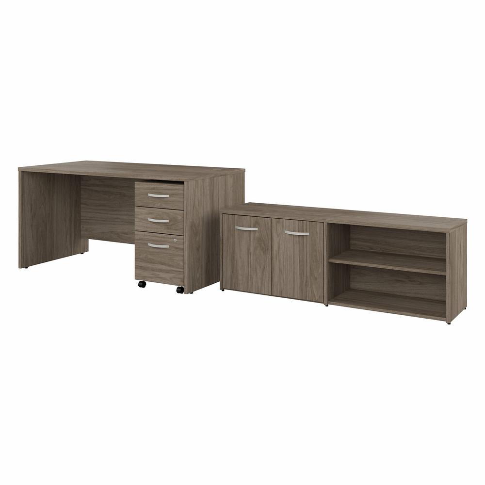 Bush Business Furniture Studio C - 60W x 30D Office Desk with Storage Return and Mobile File Cabinet. Picture 1