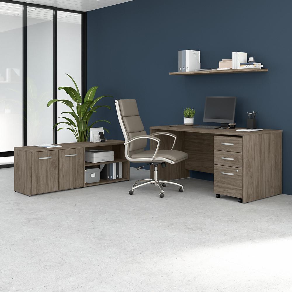 Bush Business Furniture Studio C - 60W x 30D Office Desk with Storage Return and Mobile File Cabinet. Picture 2