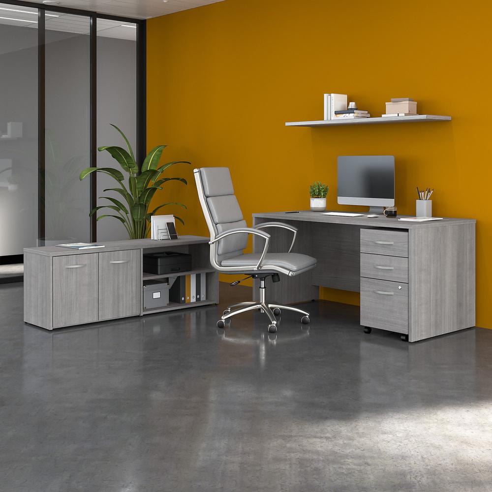 Bush Business Furniture Studio C 60W x 30D Office Desk with Storage Return, and Mobile File Cabinet. Picture 2