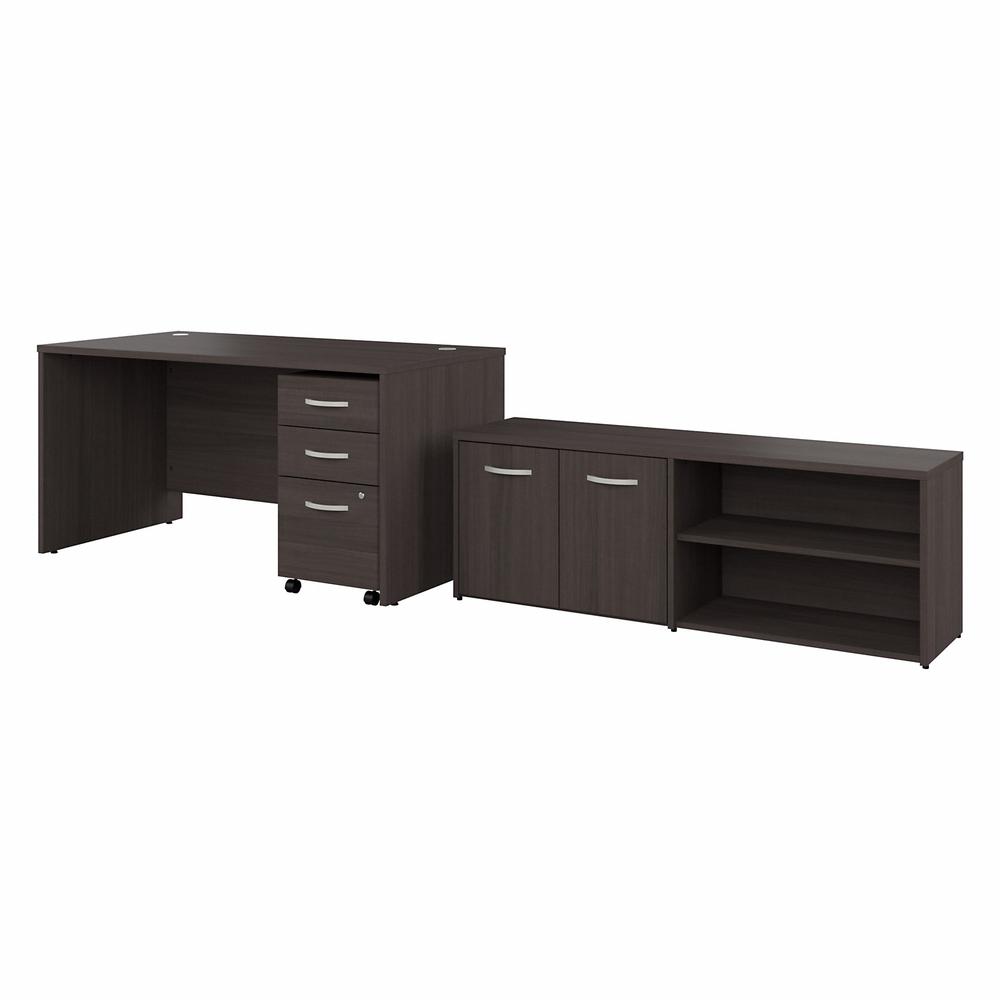 Bush Business Furniture Studio, C 60W x 30D Office Desk with Storage Return and Mobile File Cabinet. Picture 1