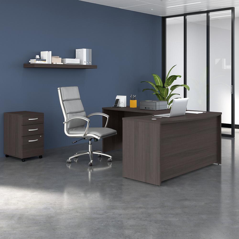 Bush Business Furniture Studio C 60W x 43D Left Hand L-Bow Desk. Picture 2
