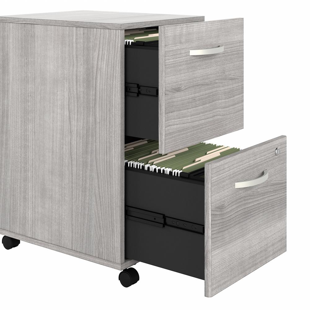 Bush Business Furniture Studio A 2 Drawer Mobile File Cabinet - Assembled, Platinum Gray. Picture 5
