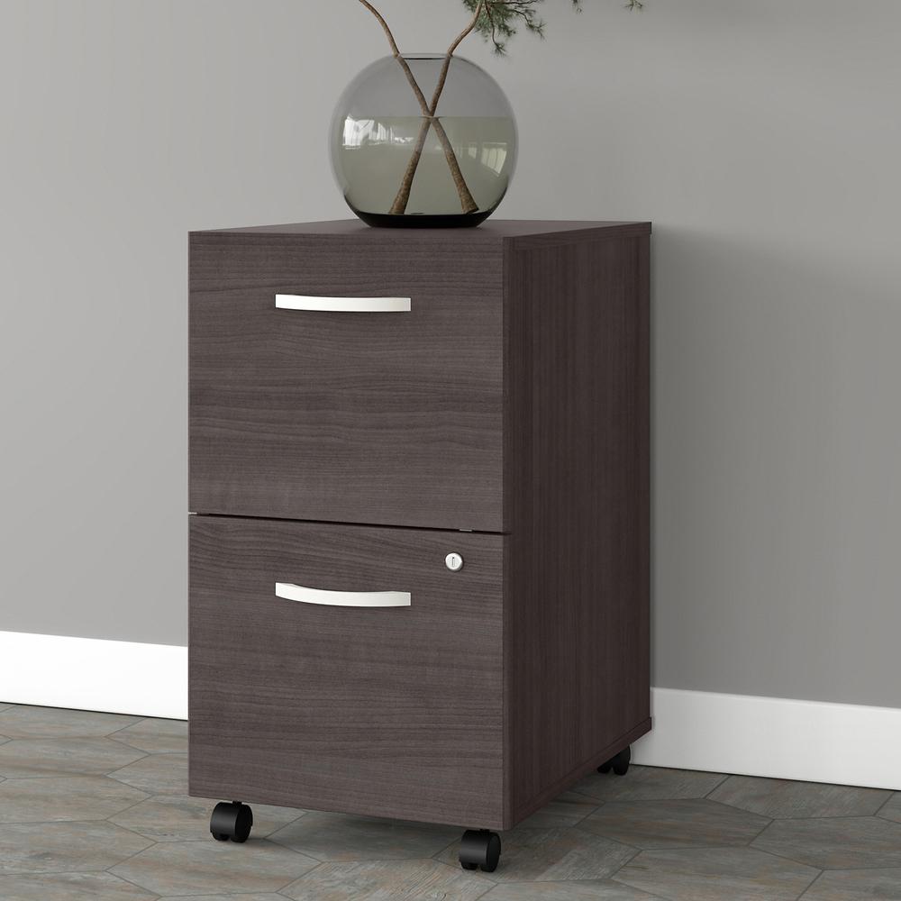 Bush  Furniture Studio A 2 Drawer Mobile File Cabinet - Assembled, Storm Gray. Picture 2