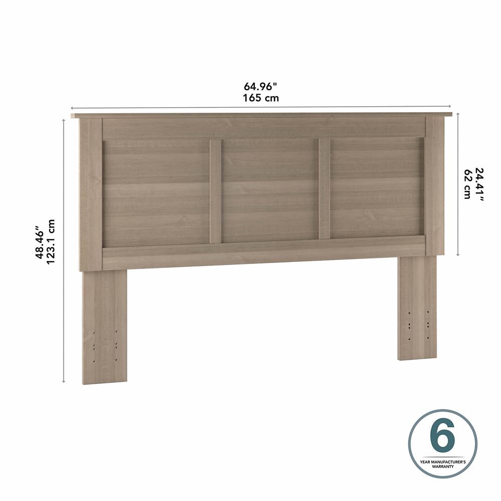 Bush Furniture Somerset Queen or Full Size Headboard, Ash Gray. Picture 4