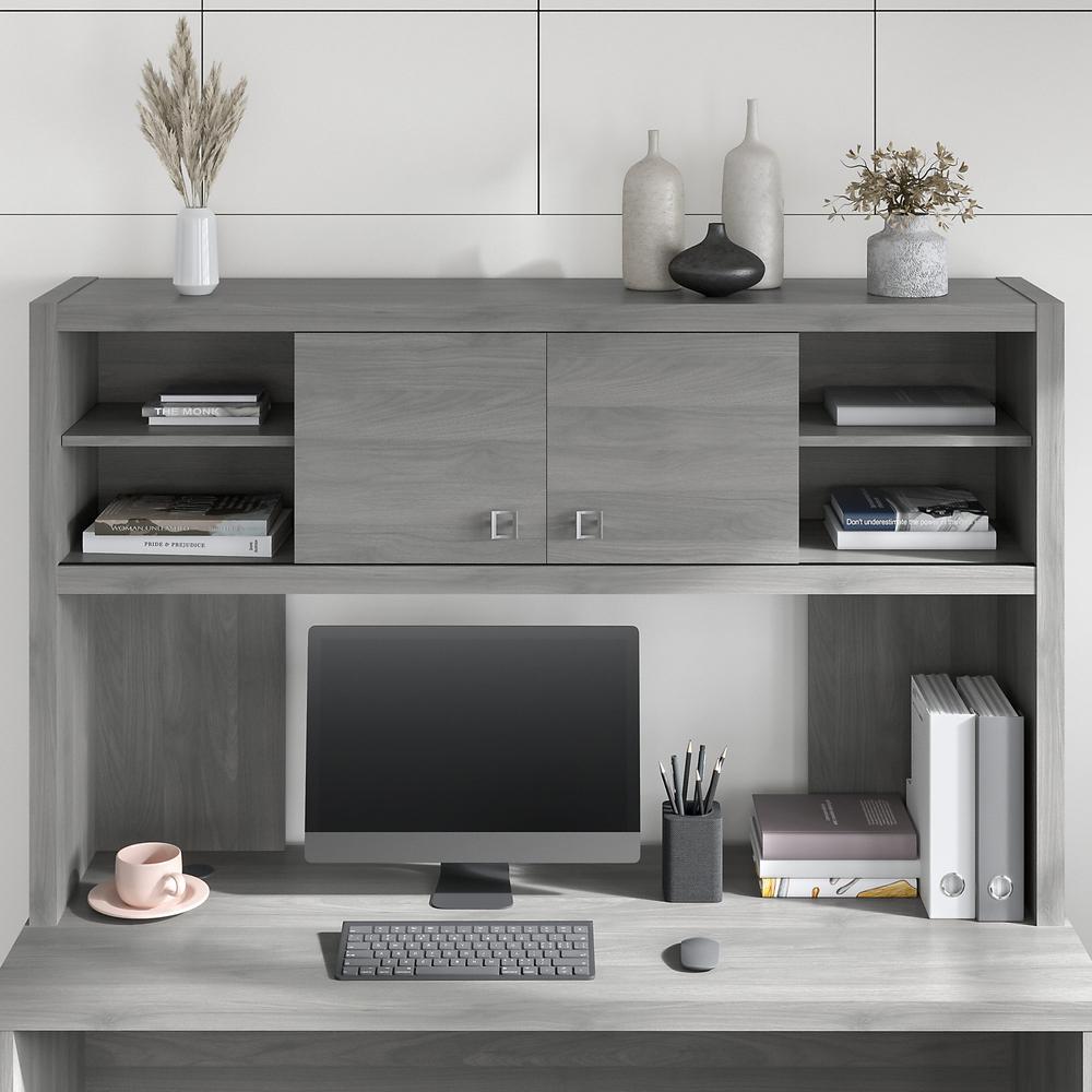 Office by kathy ireland® Echo 60W Hutch, Modern Gray. Picture 2