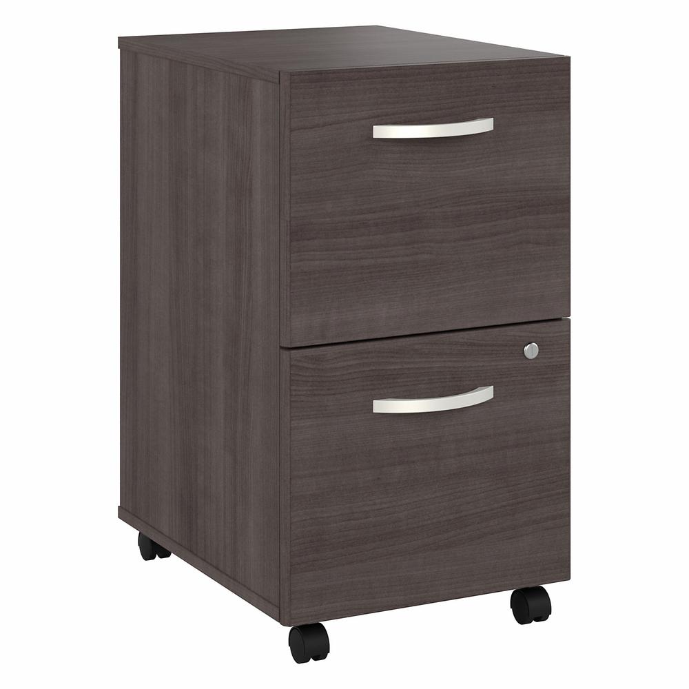 Bush Business Furniture Hybrid 2 Drawer Mobile File Cabinet - Assembled - Storm Gray. Picture 1