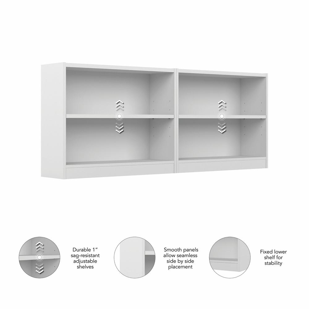 Bush Furniture Universal Small 2 Shelf Bookcase - Set of 2. Picture 3