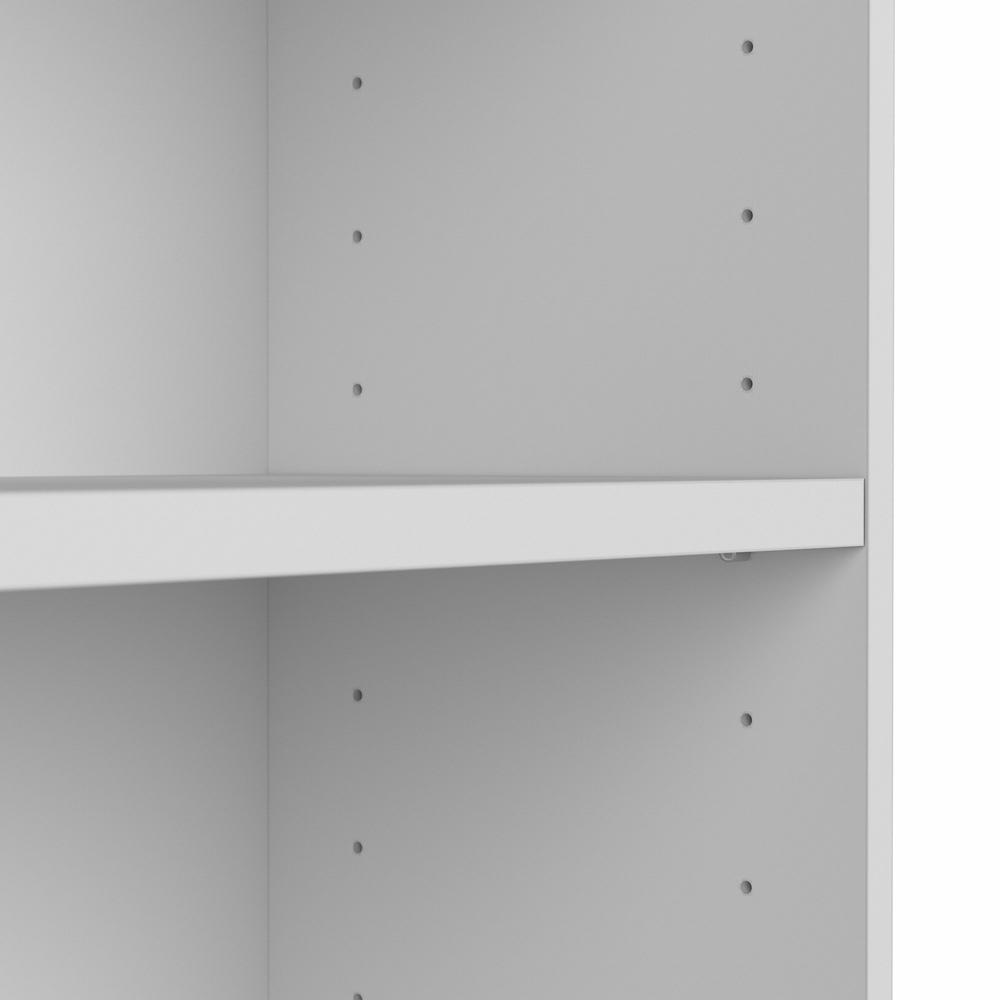 Bush Furniture Universal Tall 5 Shelf Bookcase - Set of 2 White. Picture 6