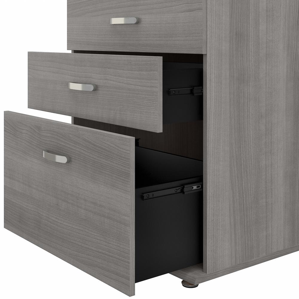 Universal 108W 6 Piece Modular Storage Set with Floor and Wall Cabinets - Platinum Gray. Picture 8