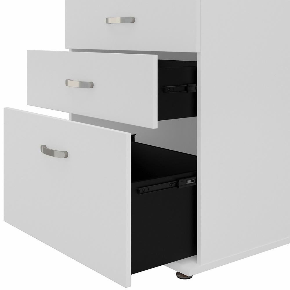 Universal 108W 6 Piece Modular Storage Set with Floor and Wall Cabinets - White. Picture 8