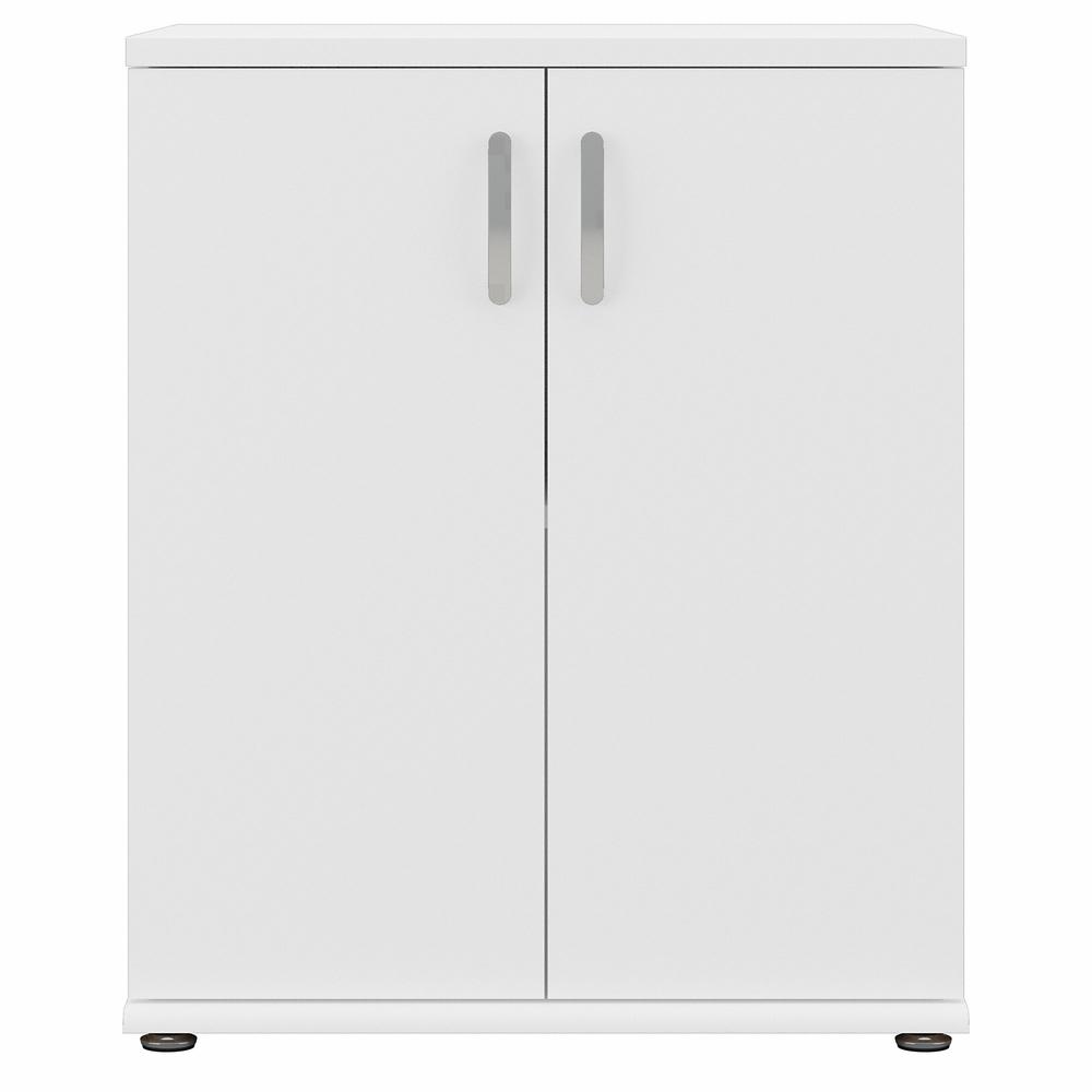 Universal Floor Storage Cabinet with Doors and Shelves - White. Picture 4