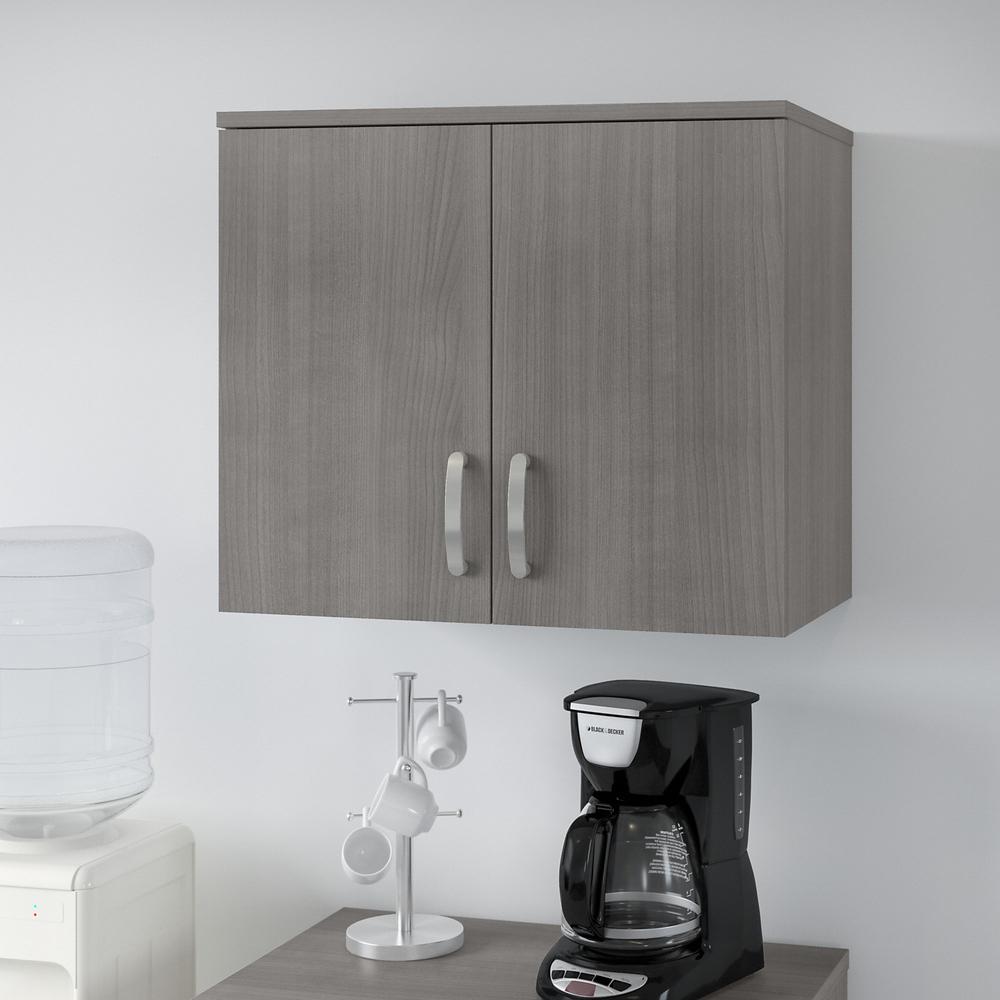 Universal Wall Cabinet with Doors and Shelves - Platinum Gray. Picture 2