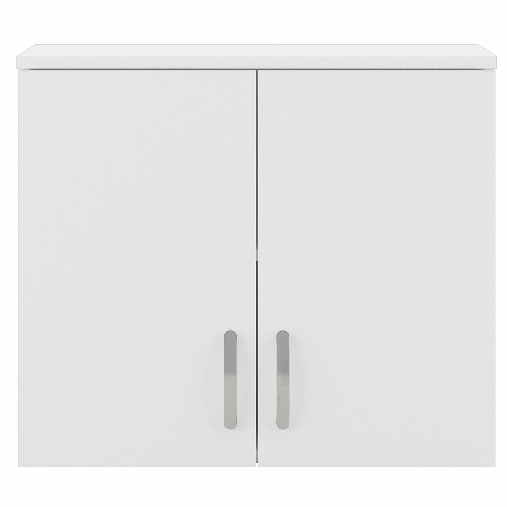 Universal Wall Cabinet with Doors and Shelves - White. Picture 4