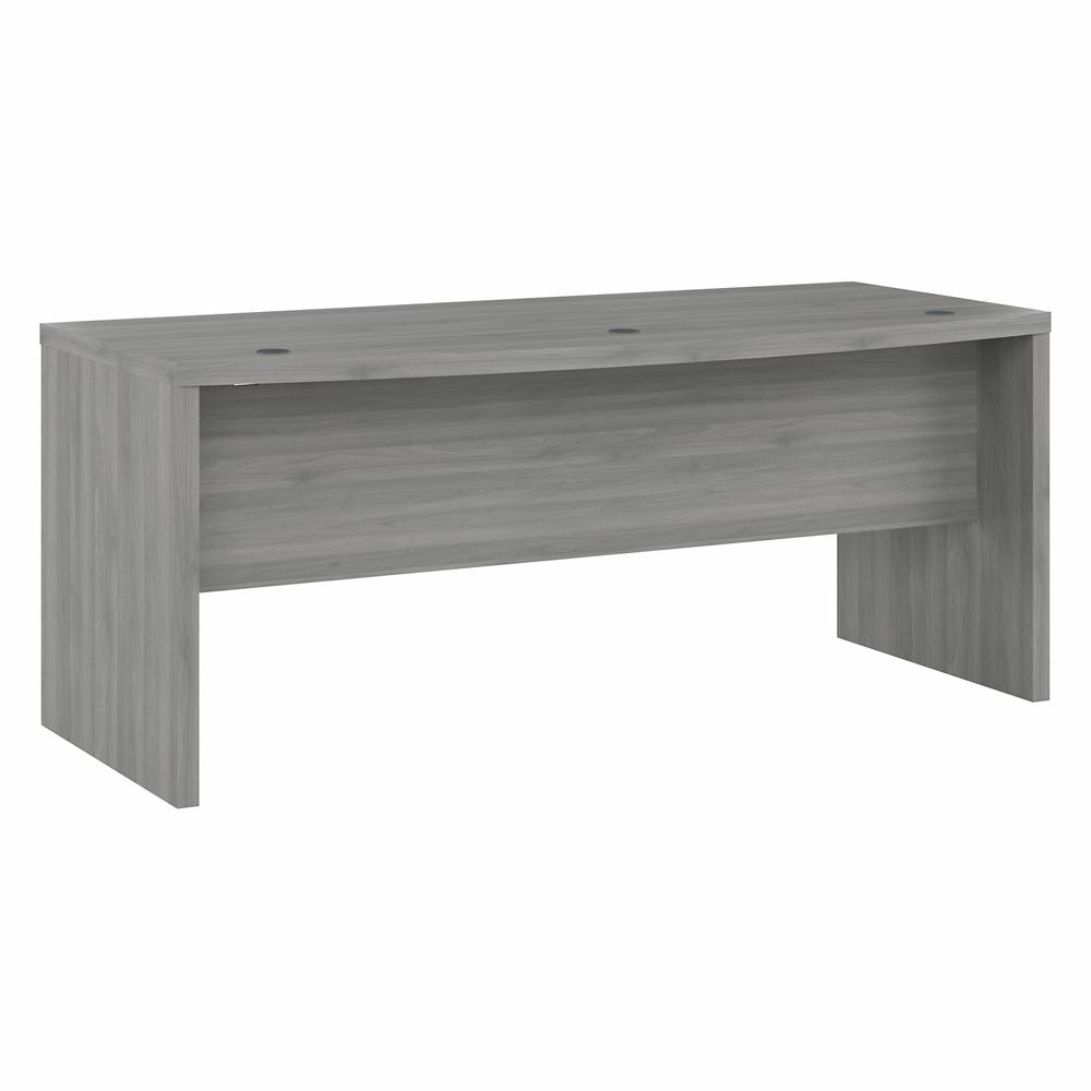 Echo 72W Bow Front Desk in Modern Gray. Picture 1