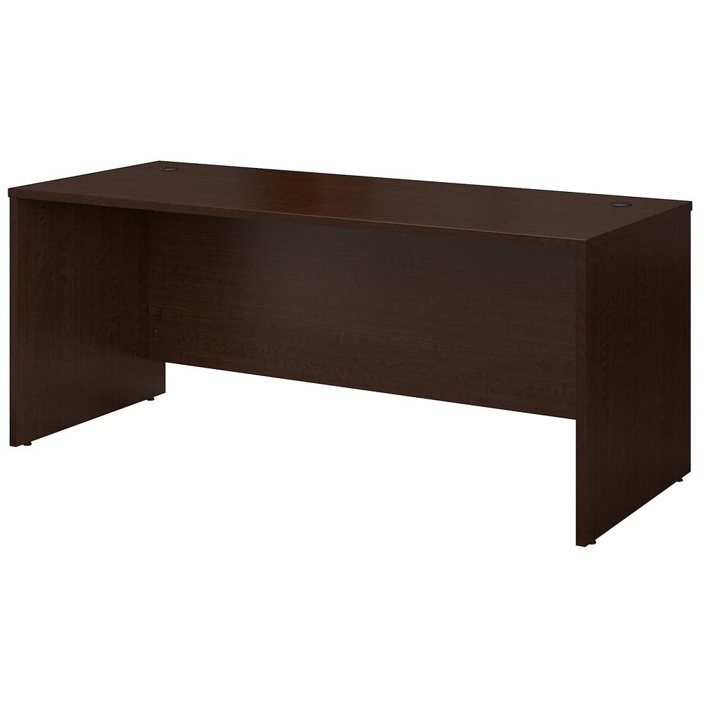 Bush Business Furniture Series C 72W x 30D Office Desk with Mobile File Cabinet Mocha Cherry