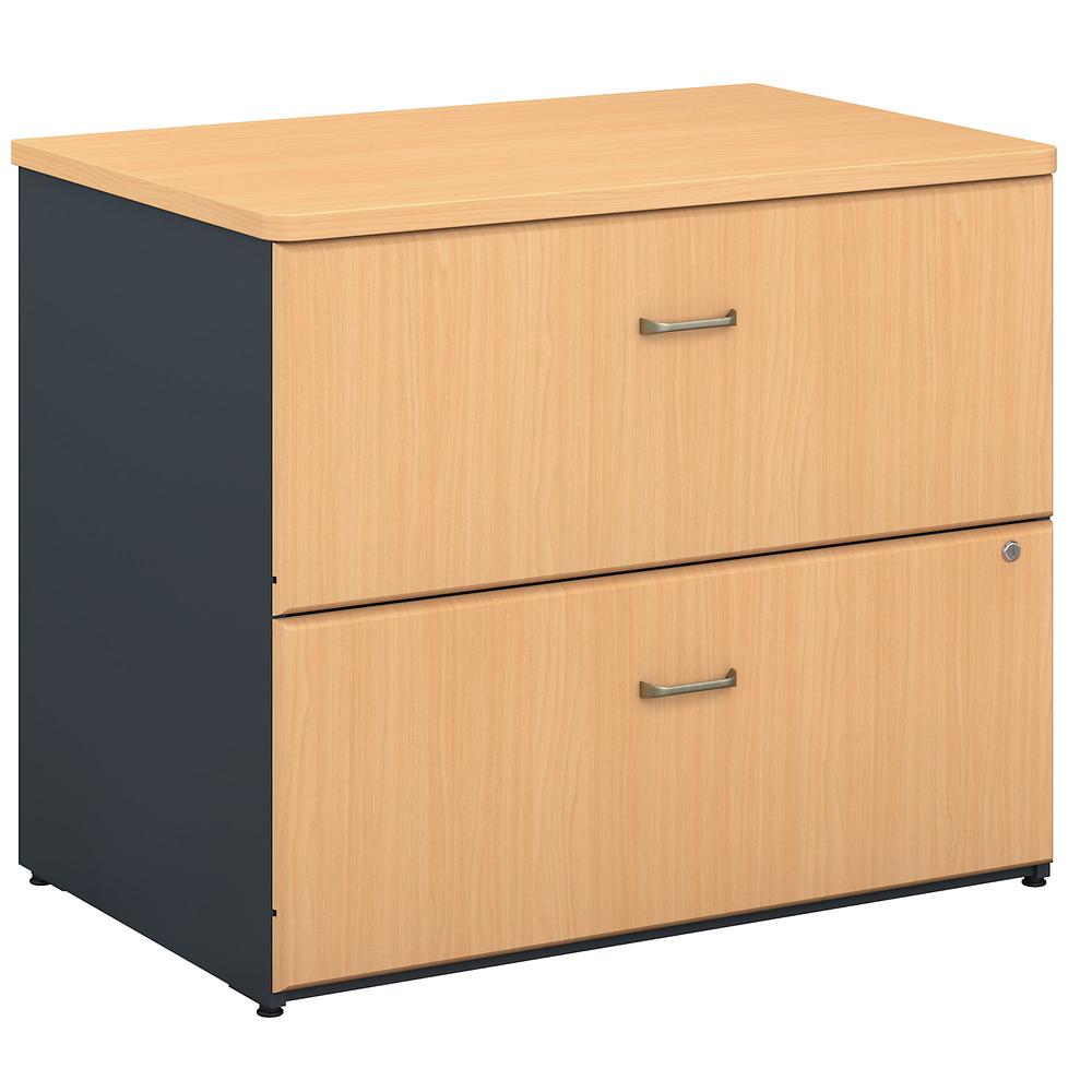 Bush Business Furniture Series A 36w 2 Drawer Lateral File Cabinet Beech Slate