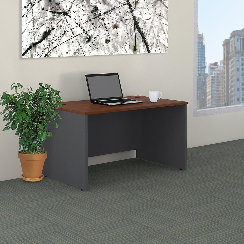 Bush Business Furniture Series C 48W x 30D Desk, Hansen Cherry/Graphite Gray. Picture 2