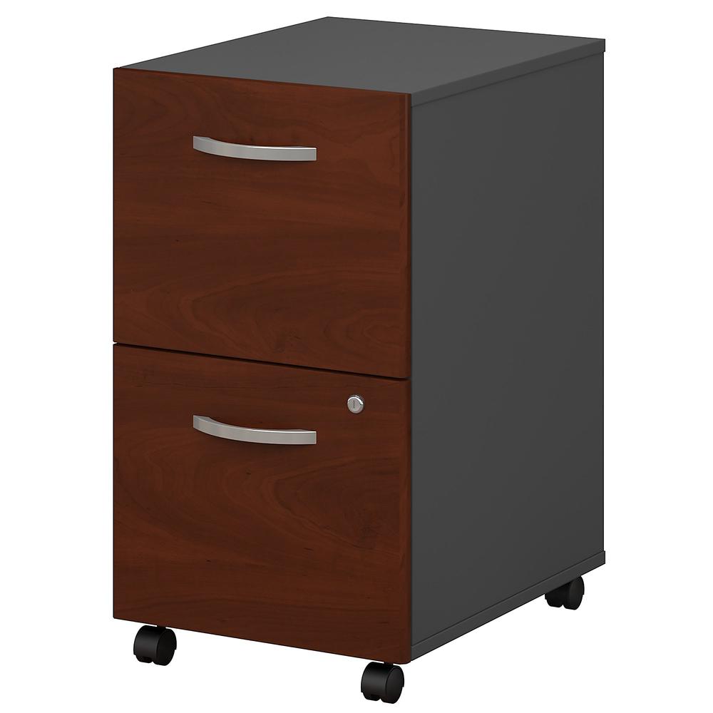 Bush Business Furniture Series C 2 Drawer Mobile File Cabinet, Hansen Cherry/Graphite Gray. The main picture.