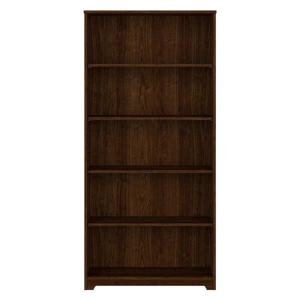 Cabot Tall 5 Shelf Bookcase in Modern Walnut. Picture 2