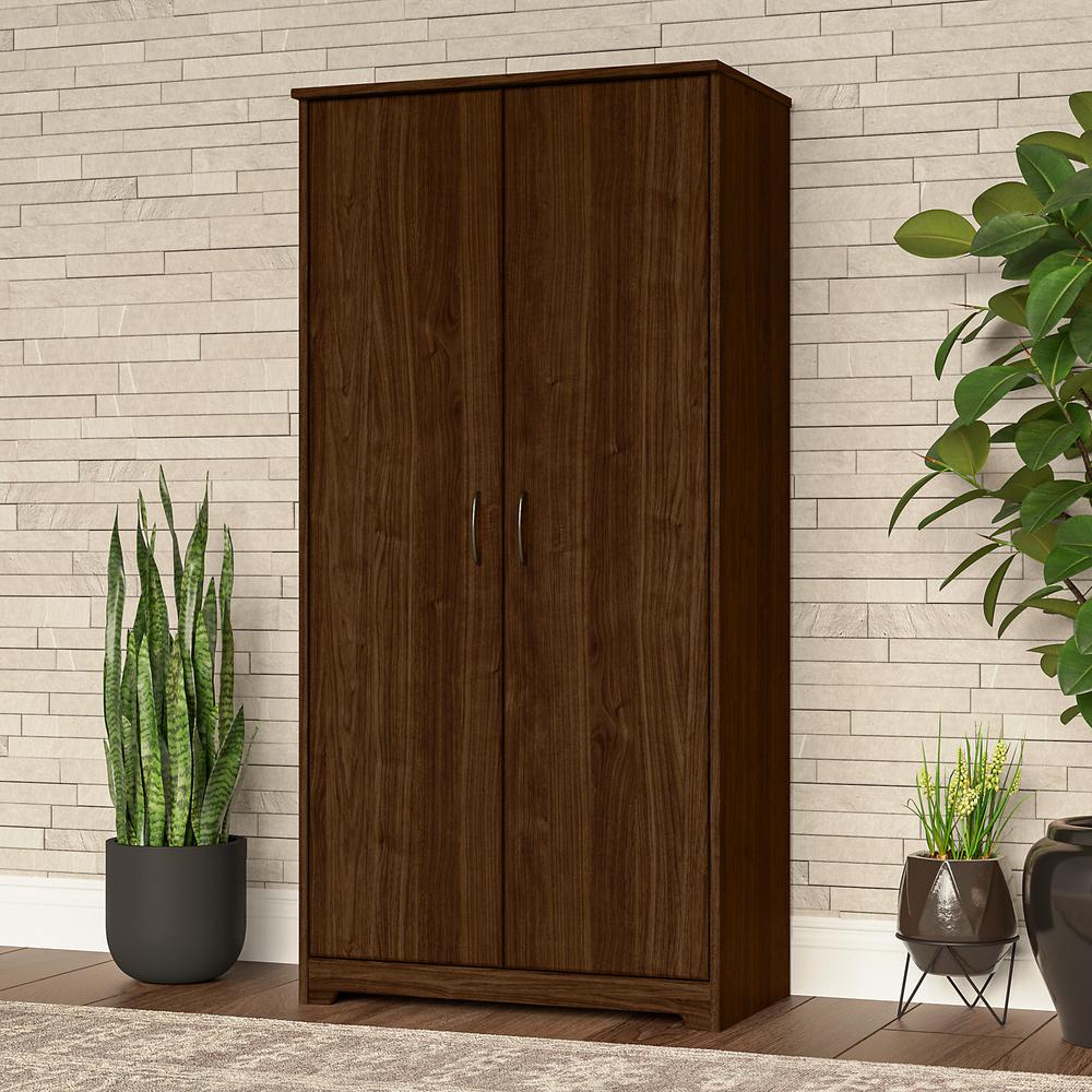 2 Door Tall Storage, Modern Walnut. Picture 17