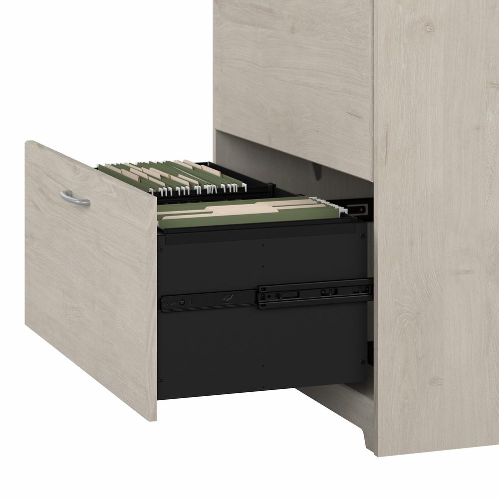 Bush Furniture Cabot 2 Drawer Lateral File Cabinet, Linen White Oak. Picture 6