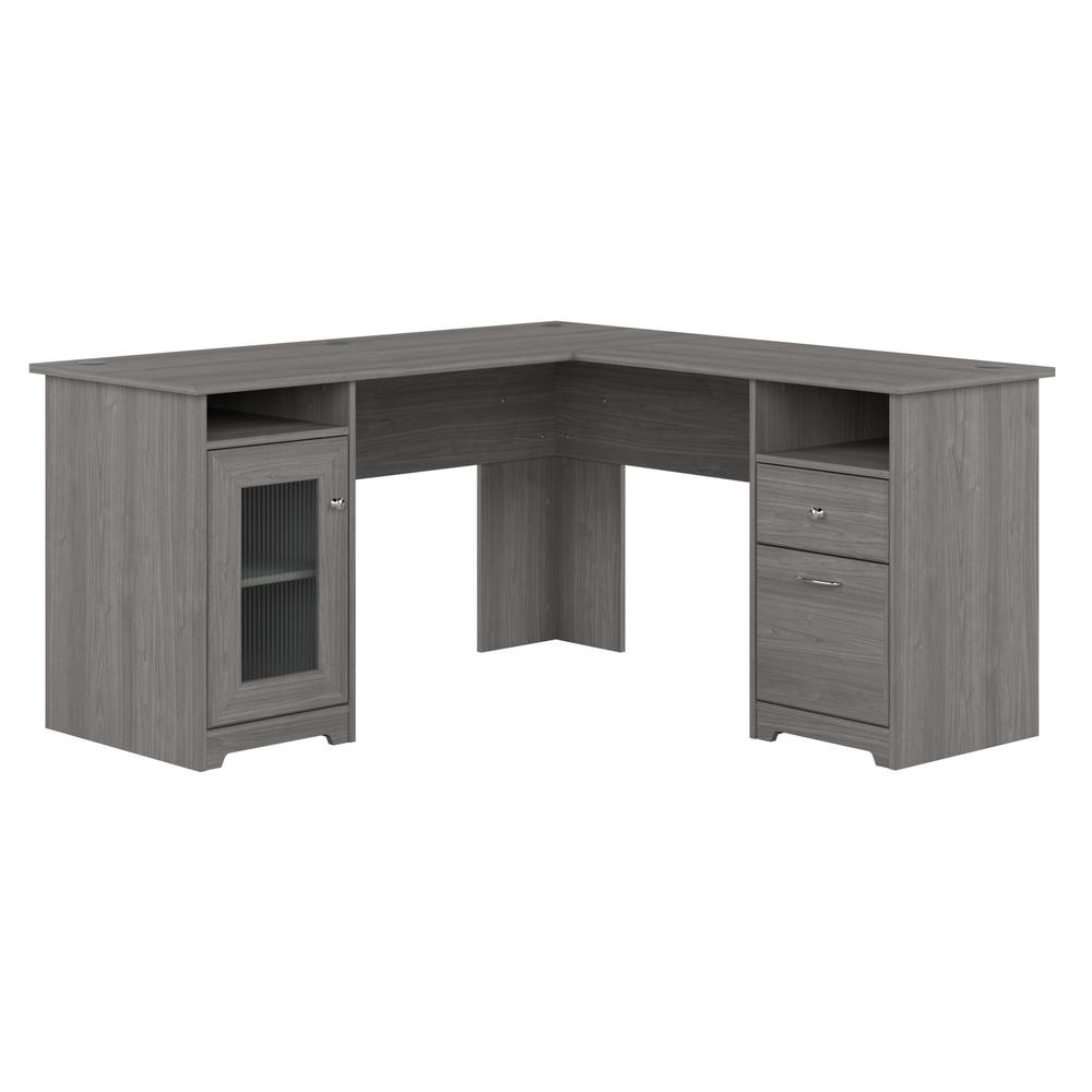 Bush Furniture Cabot 60W L Shaped Computer Desk with Storage in Modern Gray. Picture 1