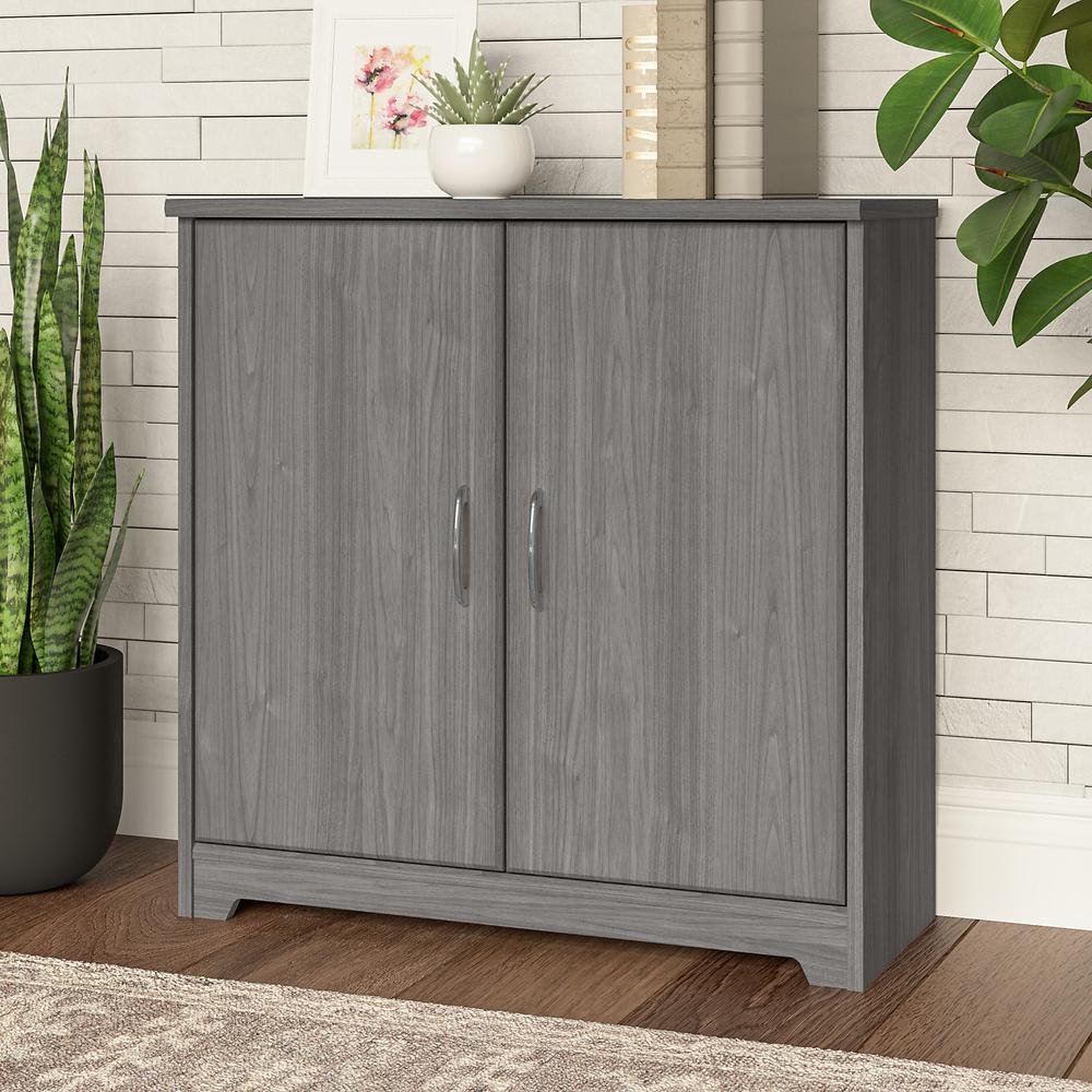 Bush Furniture Cabot Small Storage Cabinet with Doors, Modern Gray. Picture 6