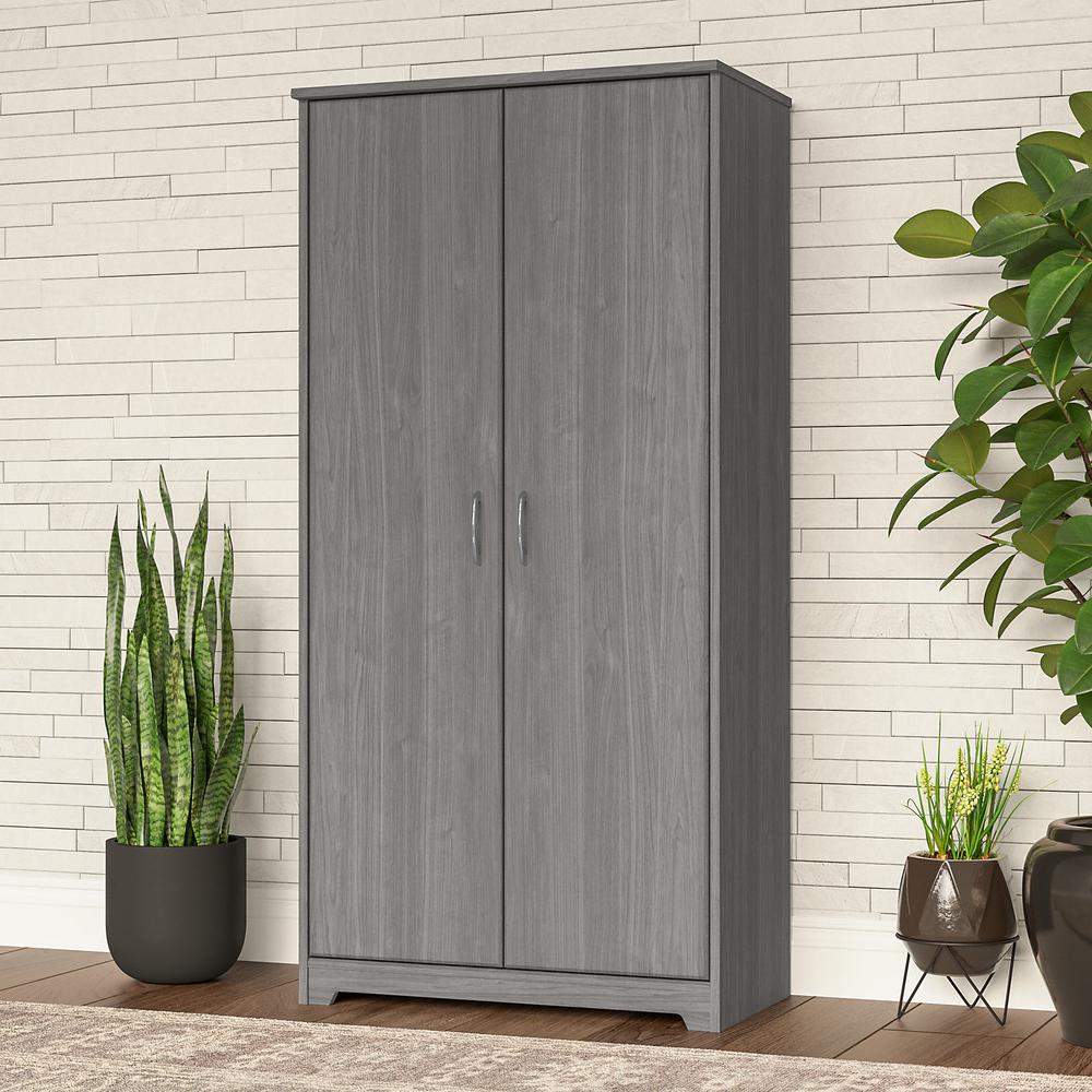Bush Furniture Cabot Tall Storage Cabinet with Doors, Modern Gray. Picture 4