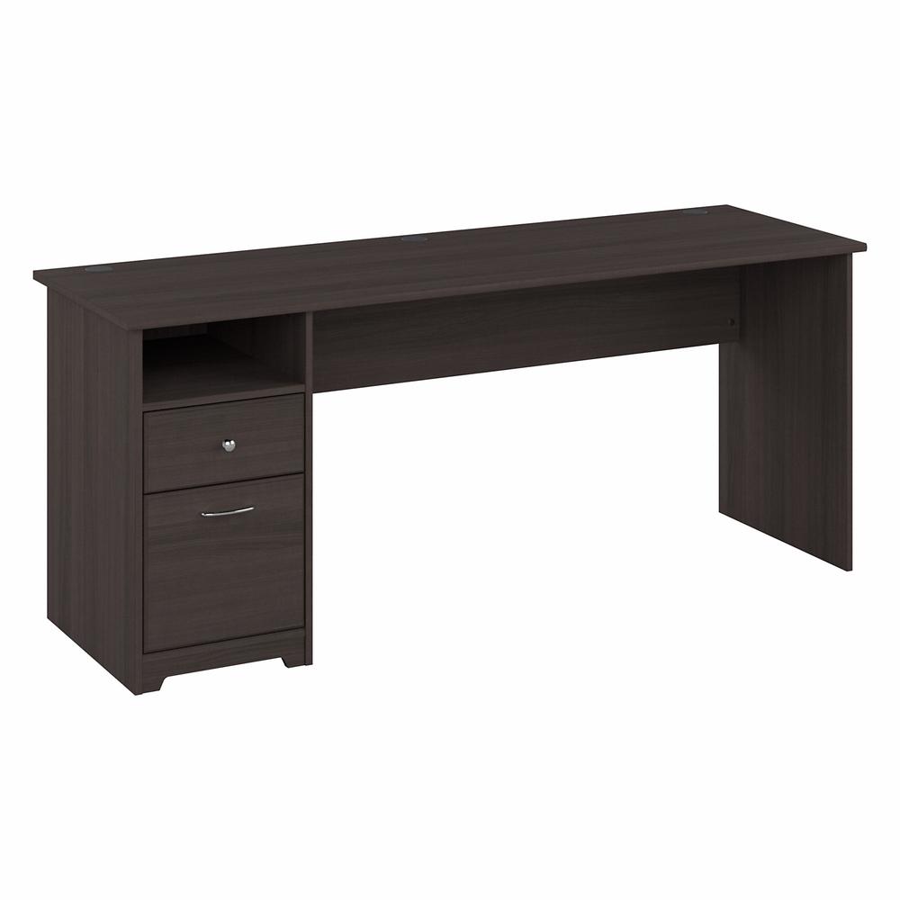 Bush Furniture Cabot 72W Computer Desk with Drawers, Heather Gray. Picture 1
