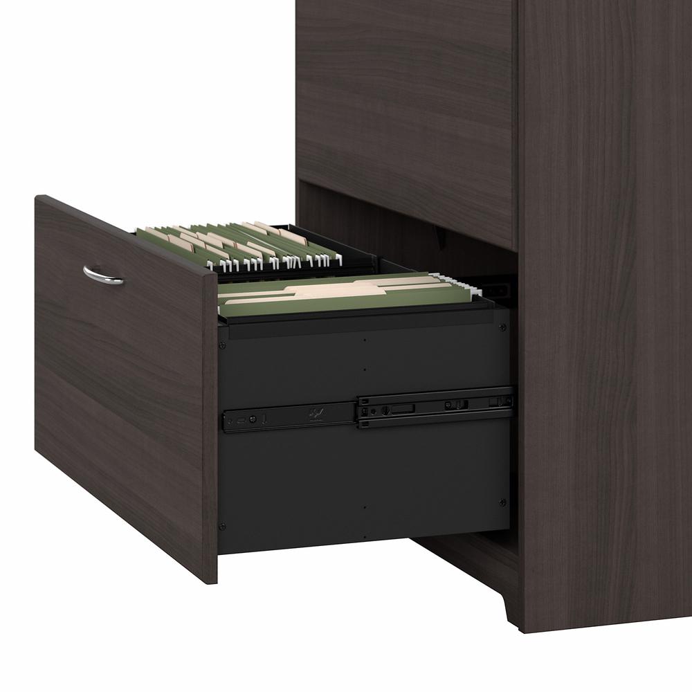 Bush Furniture Cabot 2 Drawer Lateral File Cabinet in Heather Gray. Picture 7