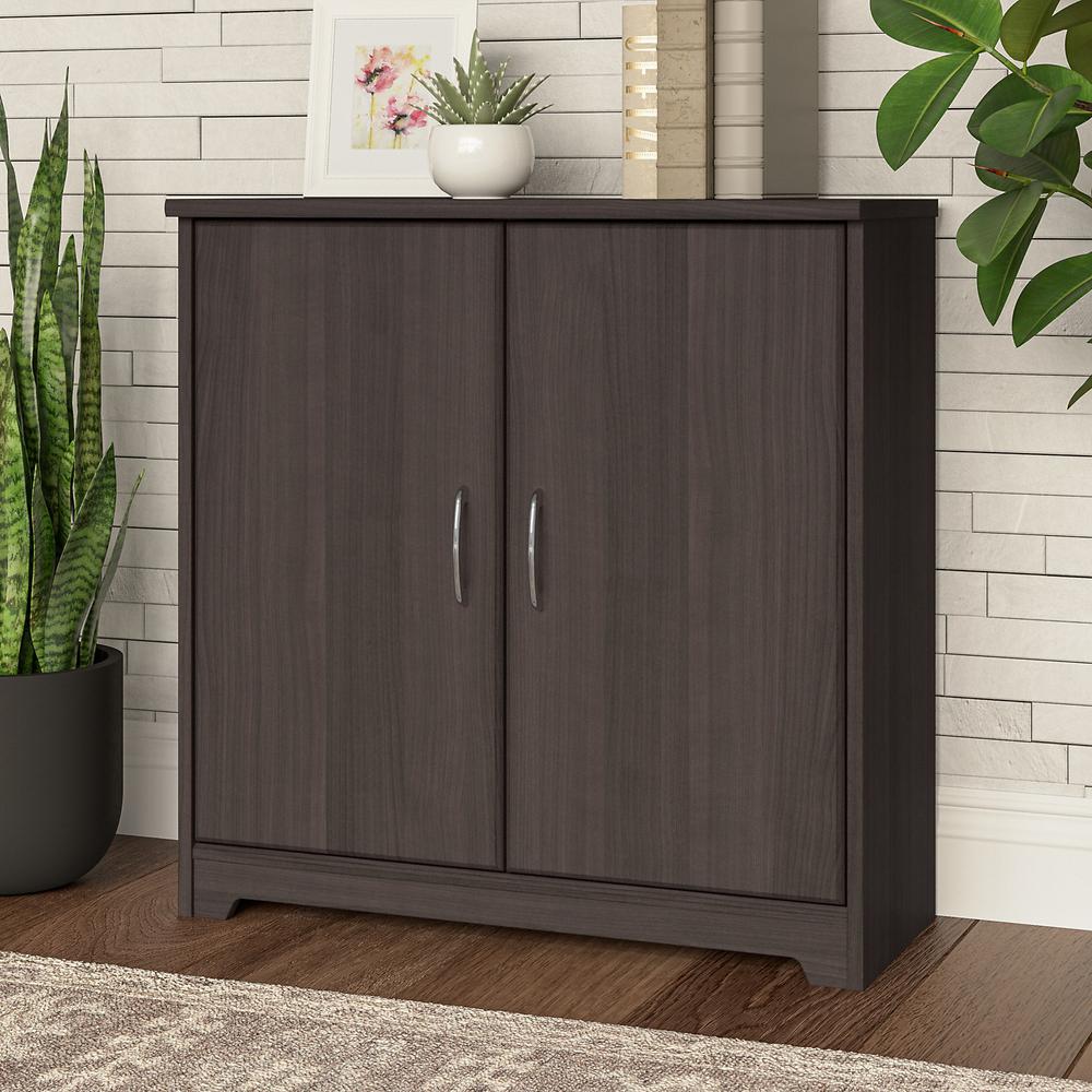 Bush Furniture Cabot Small Storage Cabinet with Doors, Heather Gray. Picture 5