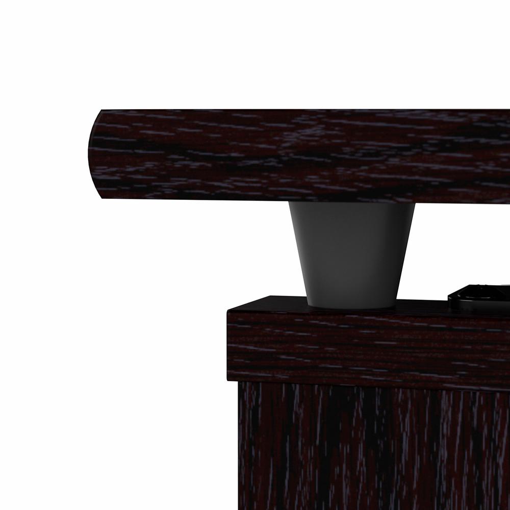 Bush Furniture Cabot 3 Position Sit to Stand Desk Return in Espresso Oak. Picture 6