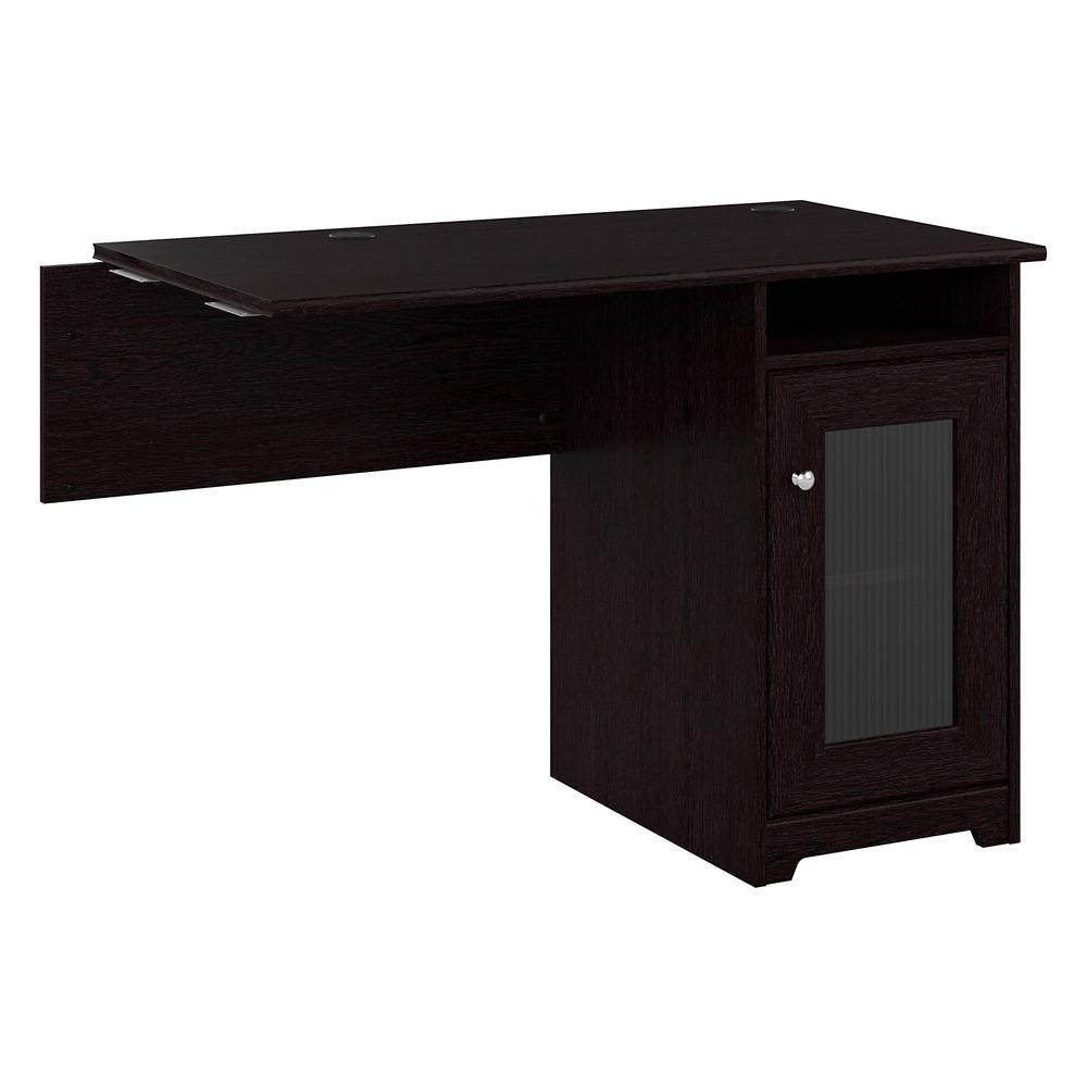 Bush Furniture Cabot Desk Return with Storage in Espresso Oak. Picture 1