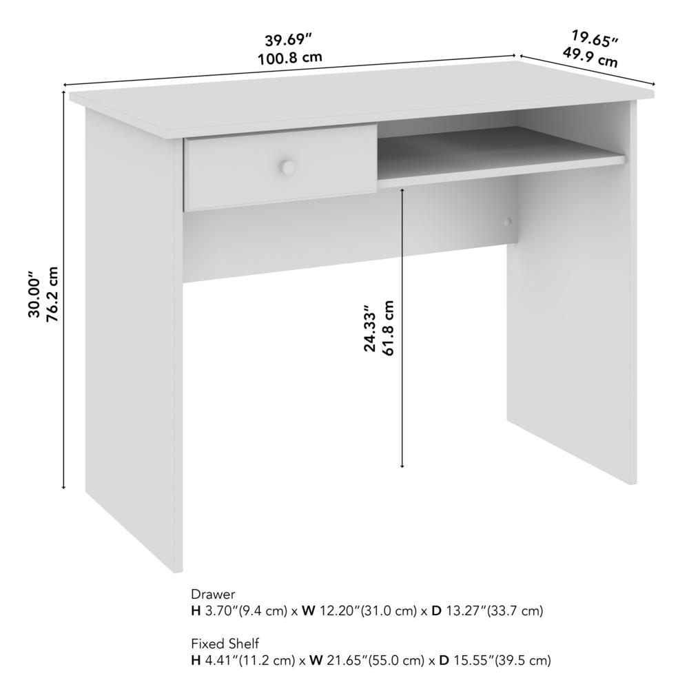 Bush Furniture Cabot&nbsp;40W Writing Desk in White. Picture 6