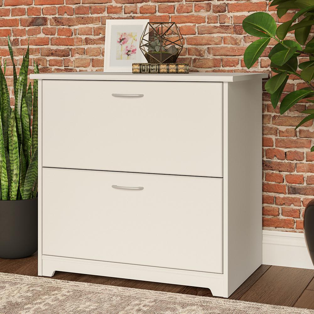 Bush Furniture Cabot 2 Drawer Lateral File Cabinet, White. Picture 2