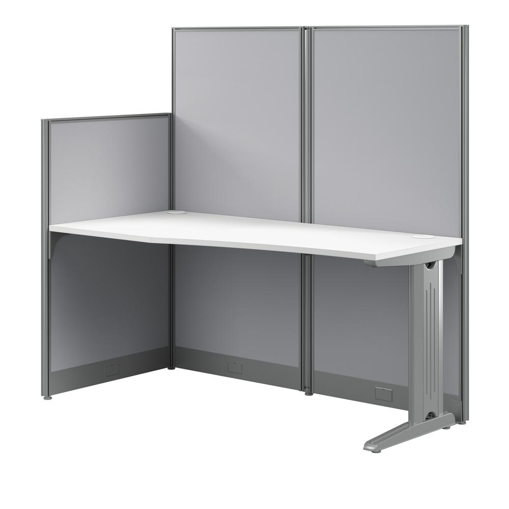 65W x 33D Straight Cubicle Desk in Pure White. Picture 1